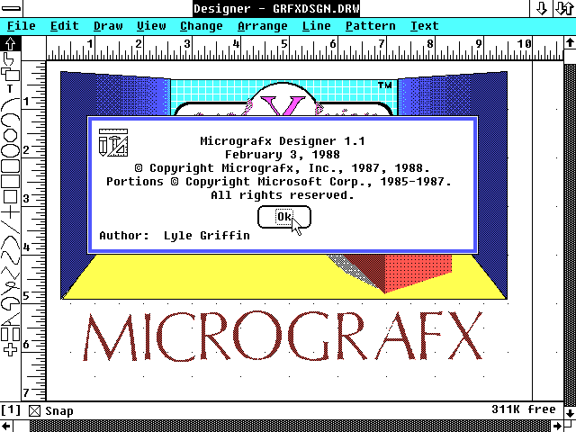 Micrografx Designer 1.1 - About